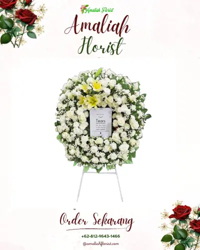 Krans Bunga Duka Cita di Sambung Jawa